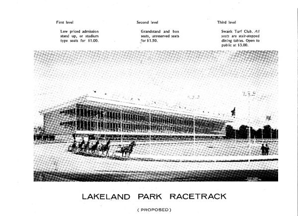 a drawing of the proposed Lakeland Park racetrack