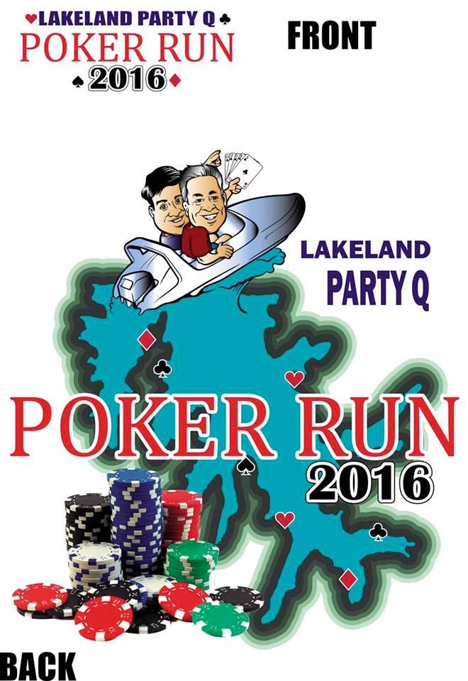 a poster promoting the Poker Run on Garner Lake