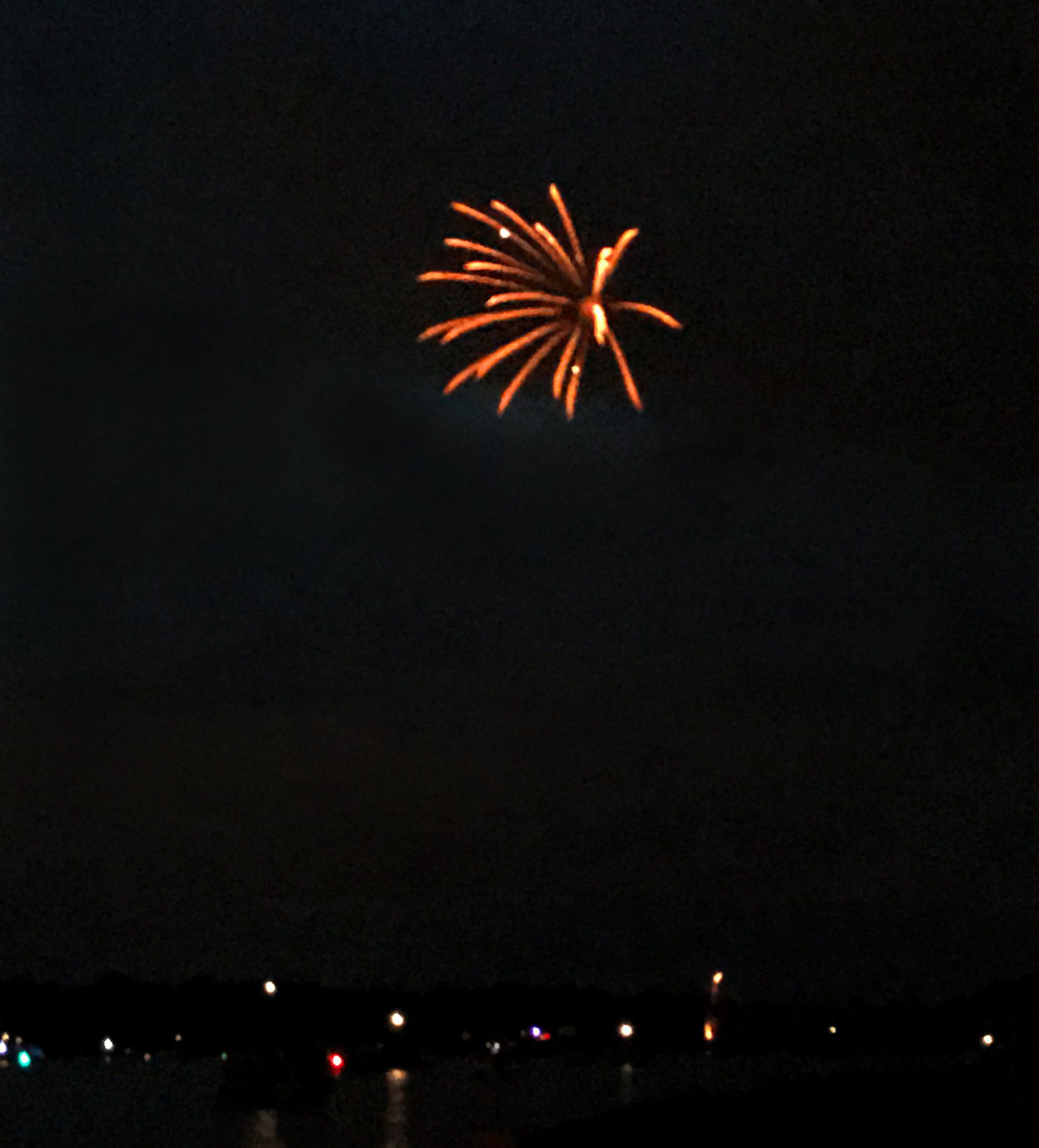 Fireworks over Garner Lake