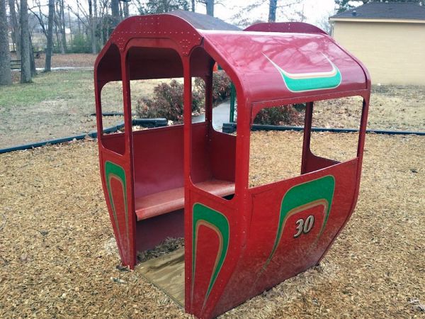 a Sky Ride car from Lakeland Amusement Park, now restored